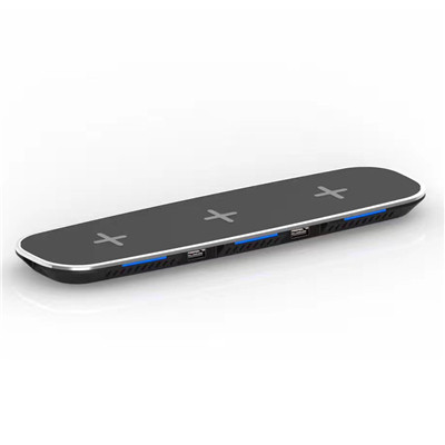 QI wireless charger station with 3 Output
